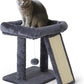 17.7-inch Small Cat Tree Tower with Scratching Post for Indoor Cats,Grey
