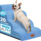 Dog Ramp and Stair for Bed 16" H-20 H,3-Step Cat Stair for Sofa and Chair,4-Step Dog Ramp for High Bed and Window,Durable Nonslip Fabric Cover for Indoor (Blue-20“H, Pet Friendly, 4)