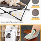 KingCamp Elevated Dog Bed for Medium Dogs, Raised Outdoor Indoor Portable Cooling Cot Lifted Pet Hammock off Ground with Washable Breathable Mesh & Frame with Non Slip Foot for Camping Backyard, Black