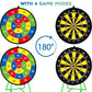 Large Dart Board for Kids, Kids Double-Sided Dart Board with Sticky Balls and Darts, Indoor/Outdoor Sport Fun Party Play Game Toys, Gifts for 3 4 5 6 7 8 9 10 11 12 Year Old Boys Girls