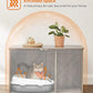 Feandrea Cat Litter Box Enclosure, Litter Box Furniture Hidden with Removable Divider, Indoor Cat House, End Table, 31.5 x 20.9 x 19.7 Inches, Greige UPCL002G01