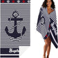JML Personalized Beach Towel with Name, Custom Anchor Beach Towel, Customized Microfiber Pool Towel, Quick Dry & Absorbent Swim Towel for Adult,Anniversary, Birthday, Summer Holiday,Vacation