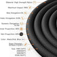 X XBEN Outdoor Climbing Rope 10M(32ft) 20M(64ft) 30M(96ft) 50M(160ft) 70M(230ft) 152M(500FT) 352M(1000FT) Static Rock Climbing Rope for Escape Rope Ice Climbing Equipment Fire Rescue Parachute