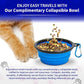 Pet Fit For Life - Vibrant Collapsible Travel Cat Litter Box - Portable, Foldable, Compact Design with Bonus Water Bowl - Ideal for Car & Camping - Reusable, Cats Safe - Coral, (16"x12"x5")