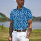 TAPULCO Mens Quick Dry Polo Shirts Camouflage Pattern Performance Athletic Lightweight Breathable Casual Golf Tshirts