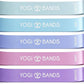 XNM Creations Yogi Bands - Loop Resistance Bands for Working Out, Fitness and Yoga Exercise – Set of 5 Pastel Exercise Bands