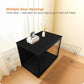 DWANTON Dog Crate Furniture with Cushion, Wooden Kennel Table with Double Doors, Indoor Dog House, Extra Large Size, 43.3" L, Black