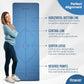 Robust Non-Slip Yoga Mat with Strap, 1/4" Thick TPE Eco-Friendly Workout Mat for Yoga with Position Lines and Texture Surface, Gym Mat for Women, Men, Pilates and Exercises Anti-Tear Sweat-Proof Exercise Mat