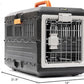 USA Pet Carrier & Crate 21'' - Premium Collapsible Design for Cats and Dogs - Portable Kennel for Small Pets - Indoor/Outdoor - 360-Degree Ventilation & Hard Plastic Wall Protection