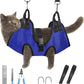 PatiencET Dog Grooming Hammock, Pet Grooming Hammock for Cats & Dogs, Dog Holder for Nail Trimming, Cat Sling for Nail Trimming with Nail Clippers/Trimmer, Nail File, Pet Comb(XS)