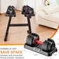 Adjustable Dumbbell Set 25/55/90LBS,10 in 1 Free Weights Dumbbell with Anti-Slip Texture Handle,1 Sec Speed Adjustment Men/Women Gym and Home Strength Training Equipment.