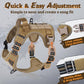 rabbitgoo Dog Harness Medium Sized No Pull, Tactical Service Pet Vest with Molle and Control Handle, Adjustable and Reflective Military Harness for Easy Walking and Training, Brown, M