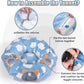 Cat Tunnel Bed, Cat Tunnels for Indoor Cats with Washable Circle Cushion, Multifunctional Peekaboo Cat Cave Donut Tubes Tunnel for Cat Kitty Kitten Puppy Rabbit Ferret (Sky Blue)