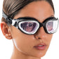 AqtivAqua Swimming Goggles, DX Wide View Swim Goggles for Adult Men Women, Anti Fog No Leaking