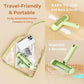 Reusable Pet Hair Remover - Lint Roller for Dog & Cat Fur - for Furniture, Carpet, Clothing - Detachable Handle (White)