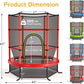 GYMAX Toddler Trampoline, 55” Trampoline for Kids with Bottom-to-Top All-Round Enclosure Net & Seamless Jumping Mat, ASTM Approved Easy Assembly Kids Mini Trampolines Indoor/Outdoor