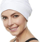 BEEMO Swim Caps for Women Swimming Turban Polyester Latex Lined Pleated for Ladies