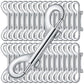 Hotop 80 Pcs 3.5 Inch Double Ended Bolt Snaps Hooks Zinc Alloy Trigger Chain Metal Clips Key Holder for Linking Key Chain Dog Leash Collar Pet Sling Feed Buckets(Silver)