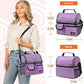 opux Lunch Bag Women Insulated, Adult Lunch Box Cooler, Lunch Box for Men, Dual Compartment Lunchbox for Work, Leakproof Double Decker Lunch Bag, Soft Lunch Pail Tote Girls Boys Kids School, Purple