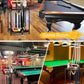 Billiards Pool Stick Holder - Pool Cue Rack Floor Stand & Ping Pong Paddle Holder Hardwood Pool Cue Holder for 12 Cues Sticks Pool Table Accessories Organizer (Black)