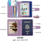 Melsbrinna Rfid Passport Holder for Travel women/Men, Cute Passport Wallet Rfid Blocking Card Slots, Rfid Passport Cover/CaseTravel Wallet, Passport Book Holder (1, Purple1)