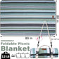 Waterproof Picnic Blanket 80" x 80" in Portable with Carry Strap for Beach Mat or Family Outdoor Camping Party, Park Blanket for Grass Park, Hiking, Travel, Concerts (Green&White, 80" x 80")