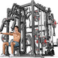 Power Cage,1600lbs Multi-Function Power Rack with Adjustable Cable Crossover System and More Training Attachment, Weight Cage for Home Gym