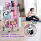 Yoga Mat Storage Rack, Home Gym Storage Rack, VOPEAK Workout Storage for Yoga Mat, Foam Roller, Equipment Gym Storage for Home Exercise and Fitness Gear (Metal)