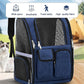 Pet Backpack, Airline Approved Dog Backpack, Cat Bag for Travel Hiking Bike Riding Walking Outdoor, Cat Backpack with Breathable Mesh(Blue)