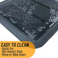Indoor/Outdoor Hose-Wash Lines Design Non-Slip Rubber 16" x 32" Modern Entryway Mat for Entryway, Patio, Backyard, Garage, 16" x 32", Black