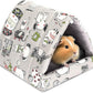 UPINS Guinea Pig Hideout,Guinea Pig Bed Washable Small Animal House Cage Accessories for Mouse Chinchillas Hamsters Hedgehogs Ferrets Bearded Dragons and Rats