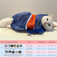 Cinf Cat Bathing Bag, Breathable Mesh Anti Scratch Adjustable Cat Grooming Bag for Nail Trimming, Bathing Soft Cat Washing Bag(Orange Blue) L