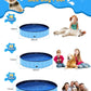 Foldable Dog Pool, Lexda Hard Plastic Shell Pet Swimming Pools for Large Dogs, Collapsible Plastic Pet Pool, Portable Bathing Tub for Dogs (79x12inch)