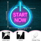 Start Now Neon Sign USB Powered with Dimmable Switch for Wall Background Decor Start Now Light Up Sign Neon for Office Gym Home Parties Decor Gift for Entrepreneurs Graduation 11.02 * 13.39In