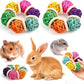 2 Pcs Natural Grass Chew Balls for Rabbits, Chinchillas, Hamsters & Mice - Safe Dental Health Toys for Teeth Grinding, Chewing & Dental Care, Small Animal Enrichment Chew Toys