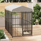 8x4x6 FT Outdoor Dog Kennel,Heavy-Duty Enclosures Outside with UV-Resistant Waterproof Roof Cover and Lock,for Medium and Large Dogs,Easy Assembly