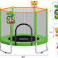 60" Indoor Outdoor Trampoline for Kids,MILUMILU Mini Baby Trampoline with Safety Enclosure Net, Basketball Hoop, Jumping Mat - Birthday Gifts for Children Boy Girl.