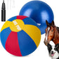 Herding Ball for Dogs Horse & Cover 25" Ball for Horses Large with Hand Pump for Play Horse Toys for Horses Stall, Red and Blue and Yellow