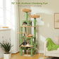 PAWZ Road Large 72 Inches Cat Tree and Tower for Indoor Cats - with Sisal-Covered Scratching Posts, Padded Perches, Condos, and Basket - Green