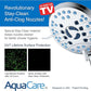 Hotel Spa AquaCare High Pressure 8-Mode Handheld Shower Head - Anti-clog Nozzles, Built-in Power Wash to Clean Tub, Extra Long 6 ft. Stainless Steel Hose, Wall & Overhead Brackets