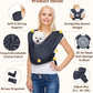 Dog Carriers for Small Dogs, Front Facing Cat Carrier, Hands Free Dog Carrier, Size Adjustable Pet Carrier, Reducing Back Pain, Soft Cotton, Safe Small Dog Carrier (Plus, Charcoal Black)