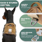 BUMBIN Tactical Dog Harness for Large Dogs No Pull, Famous TIK Tok No Pull Dog Harness, Fit Smart Reflective Pet Walking Harness for Training, Adjustable Dog Vest Harness with Handle Brown XL
