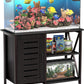40-50 Gallon Fish Tank Stand, Aquarium Stand with Cabinet Accessories Storage, Heavy Duty Metal Frame, 40.55" L*18.89" W Tabletop, 850LBS Capacity, Black PG02YGB
