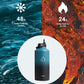 Half Gallon Stainless Steel Water Bottle with Straw Lid and Flex Cap, 87oz Modern Double Vacuum Stainless Steel Water Flask, Cold for 48 Hrs Hot for 24 Hrs Simple Thermo Canteen Mug,Indigo Crush