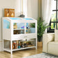 Hamster Cage with Storage Cabinet, Guinea Pig Cage for Small Animals, Large Hamster Cage and Habitat with Easy View Acrylic Panels and Pull Out Drawer for Hamster, Rabbit, Hedgehog, Easy to Clean