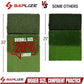 SAPLIZE Foldable Heavy-Duty Golf Hitting Mat, Practice Mat with 10mm EVA Rubber Backing, Larger Size for Indoor/Outdoor Swing and Chipping Practice, Anti-Deformation