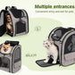 Pecute Pet Carrier Backpack, Dog Carrier Backpack, Expandable with Breathable Mesh for Small Dogs Cats Puppies, Pet Backpack Bag for Hiking Travel Camping Outdoor Hold Pets Up to 17 Lbs