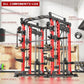 Smith Machine with Cable Crossover System, Multi-Function Power Cage Squat Rack for Home Gym, Power Rack and Packages Weight Sets.