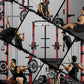 Power Cage, 2000LBS Multi-Function C21 Power Rack with Dual Pulley Cable Crossover System, All-in-One Squat Rack with More Training Attachments
