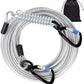 Snagle Paw Heavy Duty Tie Out Cable for Yard - 70FT-1000LBS, Chew Proof for Medium Large Dogs with Swivel, Lockable Hook, Spring